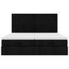 VidaXL Cadre de lit ottoman avec matelas noir 160x200 cm tissu