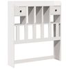 vidaXL T&ecirc;te de lit avec rangement blanc 75 cm bois massif de pin