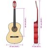 vidaXL Ensemble de guitare classique pour d&eacute;butants 12 pcs 4/4 39"