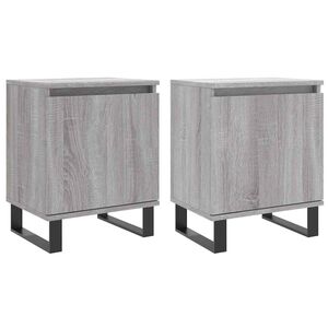 vidaXL Tables de chevet 2 pcs sonoma gris 40x30x50cm bois d'ing&eacute;nierie