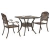 vidaXL Ensemble de tables de jardin 3 pcs Bronze Aluminium coulé