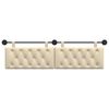 vidaXL T&ecirc;te de lit suspendue Montage mural Cr&egrave;me 190 x 55 x 7 cm tissu