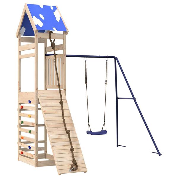 vidaXL Aire de jeux d'ext&eacute;rieur bois de pin massif
