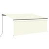 vidaXL Auvent manuel r&eacute;tractable avec store 3x2,5 m Cr&egrave;me