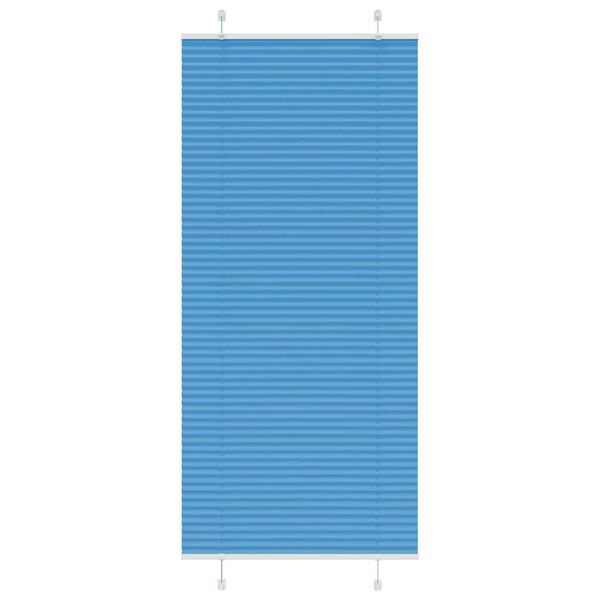 vidaXL Store pliss&eacute; bleu 90x200 cm largeur du tissu 89,4 cm polyester