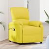 vidaXL Fauteuil de massage Jaune clair Tissu