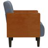 vidaXL Fauteuil avec accoudoirs gris fonc&eacute; 55 cm velours