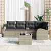 vidaXL Ensemble de Canap&eacute;s avec coussin 6 pcs Gris clair Polyester