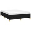 vidaXL Cadre de lit sans matelas noir 140x190 cm tissu