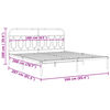 vidaXL Cadre de lit m&eacute;tal sans matelas et t&ecirc;te de lit blanc 160x200 cm