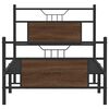 vidaXL Cadre de lit sans matelas ch&ecirc;ne marron 75x190cm bois ing&eacute;nierie