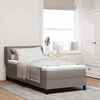 vidaXL Lit &agrave; ressorts avec matelas Taupe 90 x 200 cm tissu