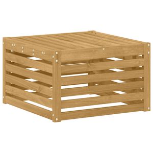 vidaXL Pouf d'Ext&eacute;rieur Bois d'Acacia Massif Blanc 59 x 59 x 37 cm