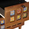 vidaXL Buffet avec tiroir Noyer 40 x 33 x 75 cm Bois de mangue massif