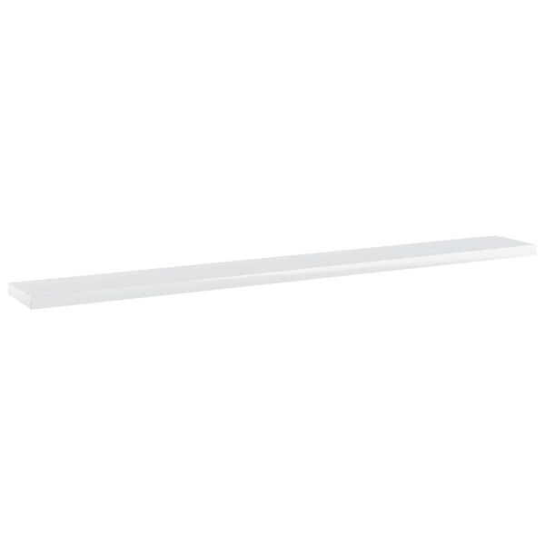 vidaXL Panneaux biblioth&egrave;que 4pcs Blanc brillant 80x10x1,5cm Agglom&eacute;r&eacute;