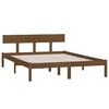 vidaXL Cadre de lit sans matelas marron miel bois massif 120x200 cm