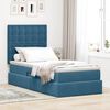 vidaXL Lit avec rangement et matelas Bleu fonc&eacute; 100 x 200 cm Velours