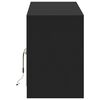 vidaXL Meuble TV avec LED noir 139,5x34x50 cm bois d'ing&eacute;nierie