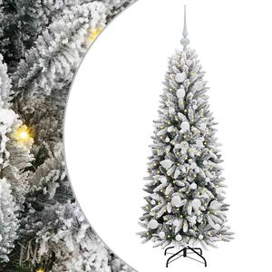 vidaXL Sapin de Noël artificiel avec 150 LED avec support Blanc 120 cm