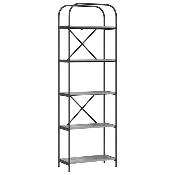 vidaXL &Eacute;tag&egrave;re Gris Sonoma 60 x 30 x 183 cm Bois d'ing&eacute;nierie