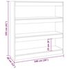 vidaXL Bibliothèque/Séparateur de pièce Blanc 100x30x103 cm