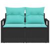vidaXL Canap&eacute; de jardin avec coussin 120 x 62 x 69 cm polyrotin