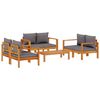 vidaXL Salon de jardin avec coussins 5 pcs Bois d'acacia solide