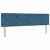 vidaXL Lit &agrave; ressorts avec matelas Bleu fonc&eacute; 200 x 180 cm Polyester