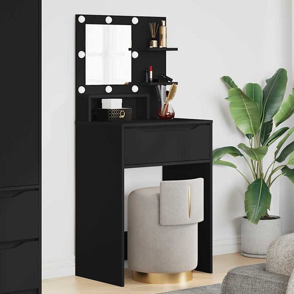 vidaXL Tables de maquillage pour chambre Noir 80 x 39,6 x 135 cm