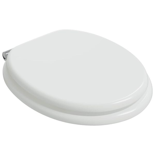 vidaXL Si&egrave;ge de toilette 2 pcs Blanc 44 x 38 cm Panneau MDF