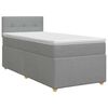 vidaXL Lit boxspring avec matelas Gris clair 90 x 190 cm Tissu