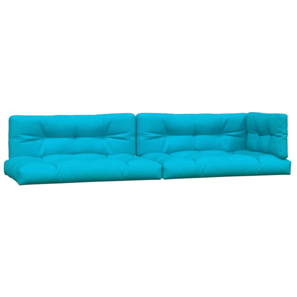 vidaXL Coussins de palette lot de 5 turquoise tissu