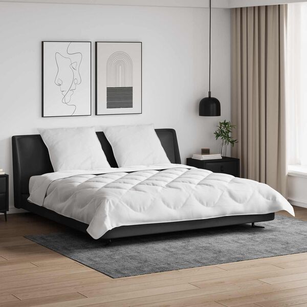 vidaXL Couette avec Oreillers avec oreiller 3 pcs Blanc Microfibre