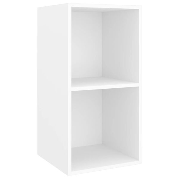 vidaXL Meubles TV muraux 2 pcs Blanc Bois d'ing&eacute;nierie