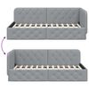 vidaXL Cadre de lit d'angle Gris clair 90 x 190 cm tissu