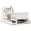 vidaXL Lit biblioth&egrave;que sans matelas blanc 75x190cm bois de pin massif