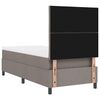 vidaXL Lit &agrave; ressorts avec matelas Taupe 90 x 190 cm tissu