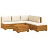 vidaXL 6 pc Ensemble de canap&eacute;s d'ext&eacute;rieur Bois d'Acacia Massif