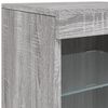 vidaXL Buffet avec lumi&egrave;res LED sonoma gris 162x37x67 cm