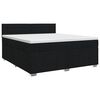 vidaXL Lit boxspring avec matelas Noir 140 x 190 cm Tissu