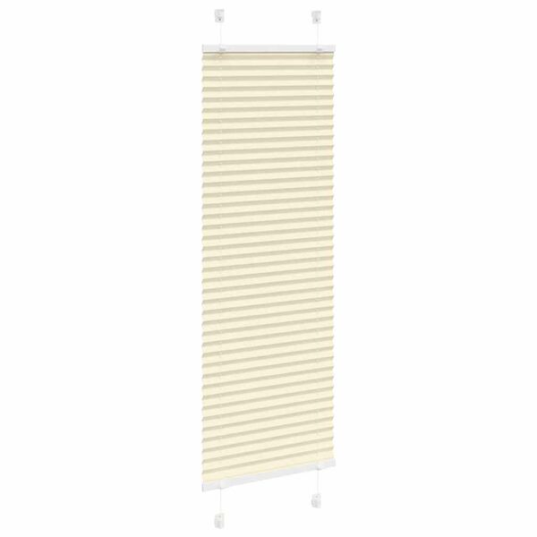 vidaXL Store pliss&eacute; cr&egrave;me 45x100 cm largeur du tissu 44,4 cm polyester