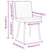 vidaXL Chaises &agrave; manger lot de 4 jaune velours