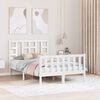 vidaXL Cadre de lit sans matelas blanc bois de pin massif