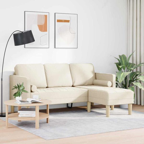 vidaXL Ensemble de Canap&eacute;s avec coussin Lin Polyester