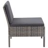 vidaXL Salon de jardin 6 pcs avec coussins r&eacute;sine tress&eacute;e gris