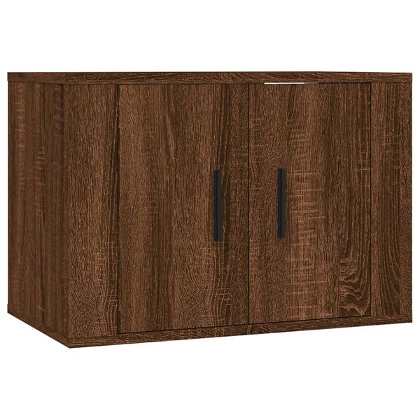 vidaXL Ensemble de meubles TV 2 pcs Ch&ecirc;ne marron Bois d'ing&eacute;nierie