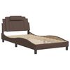 vidaXL Cadre de lit Viana avec LED sans matelas marron 100x200 cm