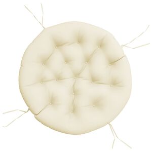 vidaXL Coussin rond cr&egrave;me &Oslash; 100 x11 cm tissu oxford