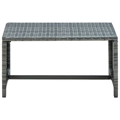 vidaXL Table basse Anthracite 70x40x38 cm Résine tressée