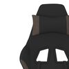 vidaXL Chaise de jeu Noir et taupe Tissu